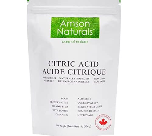 Citric Acid 1lb /454 g/ 16oz –100% Pure Food Grade, use for bath bombs, descaling, household cleaner.