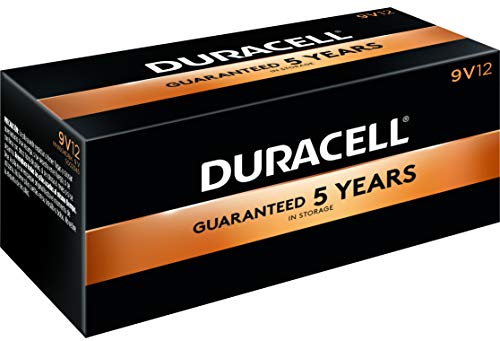 Duracell - CopperTop 9V Alkaline Batteries - Long Lasting, All-Purpose 9 Volt Battery for Household and Business - Pack of 12