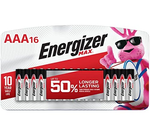 Energizer MAX AAA Batteries (16 Pack), Triple A Alkaline Batteries