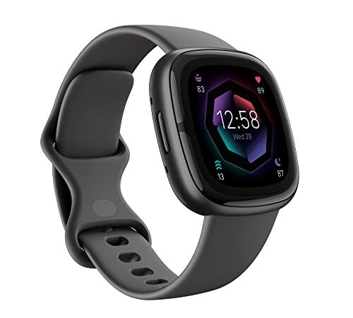 Fitbit Sense 2 Advanced Health and Fitness Smartwatch with Tools To Manage Stress and Sleep, Ecg App, Spo2, 24/7 Heart Rate and Gps, Shadow Grey/Graphite, One Size (S and L Bands Included)