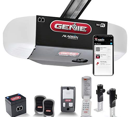Genie StealthDrive Connect Model 7155-TKV Smartphone-Controlled Ultra-Quiet Strong Belt Drive Garage Door Opener, Battery Backup - Compatible with Alexa & Google Assistant