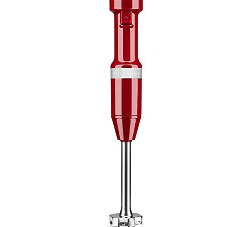 KitchenAid KHBV53ER Variable Speed Corded Hand Blender, Empire Red, 8 in