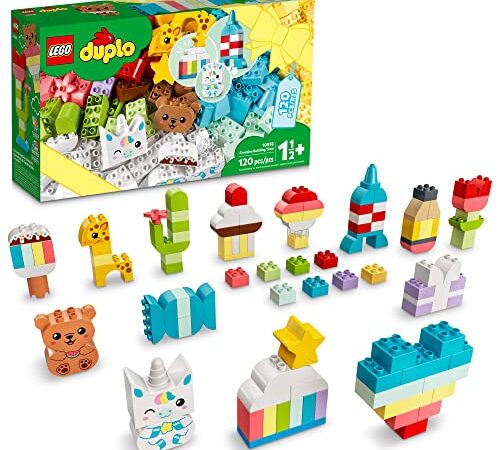 LEGO DUPLO Creative Building Time 10978 Colorful Construction Toy for Preschoolers Aged 18 Months and up (120 Pieces)