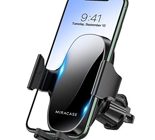 Miracase Classic Car Phone Mount, Air Vent Phone Holder for Car, Universal Car Cell Phone Support Compatible with iPhone 14 Series/13/12/11/XS/XR,Google,Samsung and All Phones