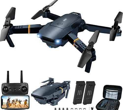 MOCVOO Drone with Camera for Adults, Foldable RC Quadcopter Kids Toys, 1080P HD FPV Video Drone for Beginners, 2 Batteries,Carrying Case,One Key Start,Altitude Hold,Headless Mode,3D Flips