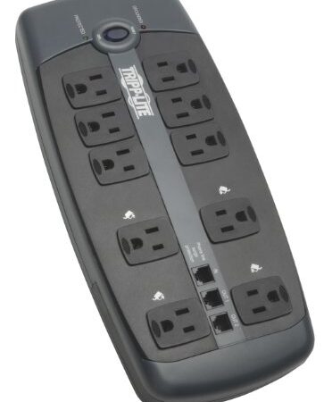 Tripp Lite TLP1008TEL Surge Protector 120V 10 Outlet RJ11 8-Feet Cord 2395 Joule