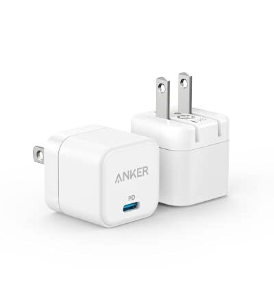 USB C Charger, Anker 2-Pack 20W Fast Charger with Foldable Plug, PowerPort III 20W Cube Charger for iPhone 13/13 Mini/13 Pro/13 Pro Max/12, Galaxy, Pixel 4/3, iPad/iPad Mini, and More
