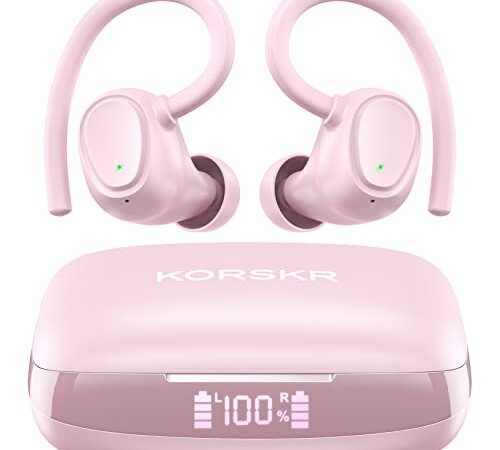 Wireless Earbuds, KORSKR Bluetooth 5.3 Earbuds Touch Control Ear Buds Hi-Fi Stereo, 42H Playtime IPX6 Waterproof Bluetooth Headsets in-Ear Headphones with Mics Fast Charging Case for Sports Running