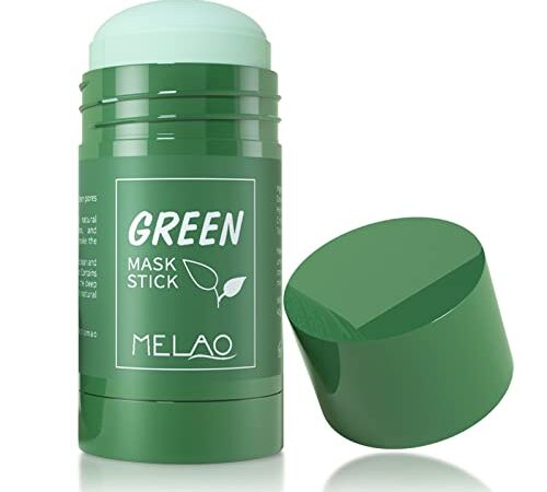 Green Tea Mask Stick, Blackhead Remover Mask, Green Tea Purifying Clay Stick Mask, Moisturizing & Oil Control Facial Pore Cleanser for All Kind Skin Type Women Men
