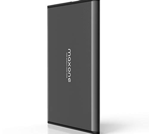 Maxone 250GB Portable External Hard Drive, Ultra Slim USB3.0 HDD Storage Compatible for PC, Desktop, Laptop Charcoal Grey
