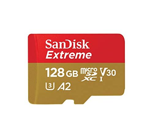 SanDisk 128GB Extreme microSDXC UHS-I Memory Card - C10, U3, V30, 4K, A2, Micro SD - SDSQXA1-128G-GN6MN