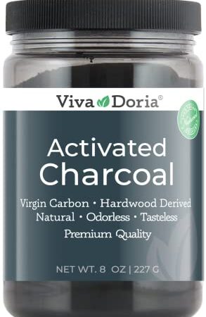 Viva Doria Virgin Activated Charcoal Powder - Food Grade, 8 Oz (227 grams)