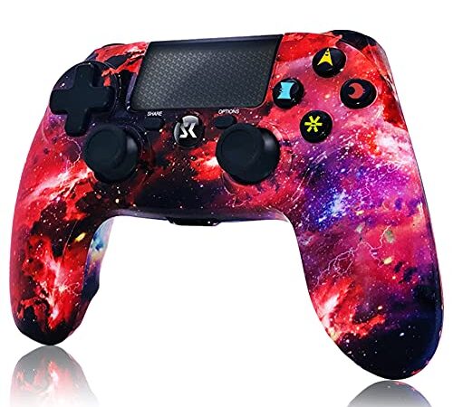 Wireless Controller for PS4, Galaxy Nebula Style High Performance Double Vibration Gamepad Compatible with Playstation 4/Pro/Slim/PC with Touch Pad,Audio Function, Mini LED Indicator