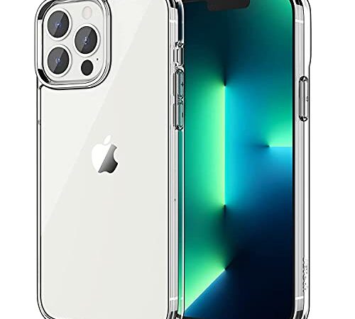 JETech Case for iPhone 13 Pro 6.1-Inch, Non-Yellowing Shockproof Phone Bumper Cover, Anti-Scratch Clear Back (Clear)