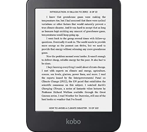 Kobo Clara 2E | eReader | Glare-Free 6” HD Touchscreen | ComfortLight PRO Blue Light Reduction | Adjustable Brightness | WiFi | 16GB of Storage | Carta E Ink Technology | Waterproof