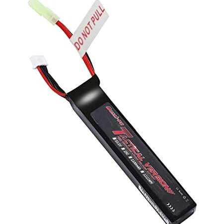 11.1v Airsoft Battery 3S Lipo Battery 25C 1100mAh Battery High Capacity w/Mini Tamiya Connector for Airsoft (Mini Tamiya)