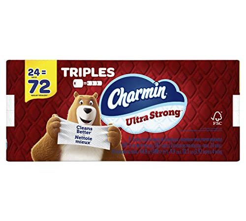 Charmin Ultra Strong Toilet Paper 24 Triple Rolls, 187 Sheets Per Roll