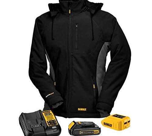 DEWALT DCHJ066C1-XL 20-Volt/12-Volt Max Woman's Heated Jacket Kit, X-Large, Black