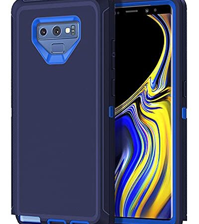 I-HONVA for Galaxy Note 9 Case Shockproof Dust/Drop Proof 3-Layer Full Body Protection [Without Screen Protector] Rugged Heavy Duty Durable Cover Case for Samsung Galaxy Note 9, Navy Blue