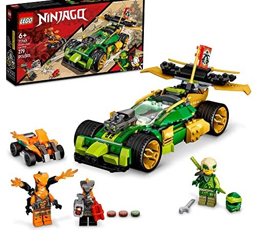 Lego NINJAGO Lloyd’s Race Car EVO, 71763 Toys for Kids 6 Plus Years Old with Quad Bike, Cobra & Python Snake Figures, Collectible Mission Banner Set