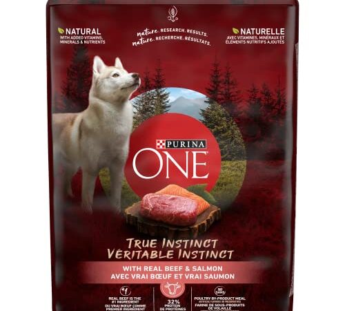 Purina ONE Smartblend True Instinct Natural Dry Dog Food, Beef & Salmon 12.4kg Bag