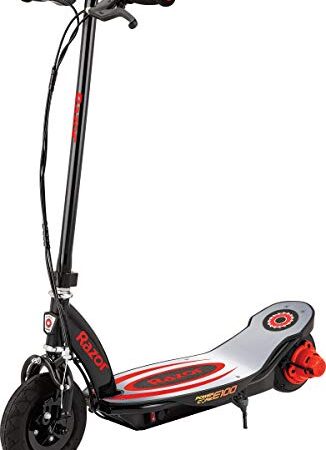 Razor Power Core E100 Electric Scooter - 100w Hub Motor, 8" Air-Filled Tire, Up to 11 mph and 60 min Ride Time, for Kids Ages 8+