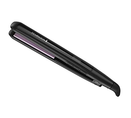 Remington 1" Anti-Static Flat Iron with Floating Ceramic Plates and Digital Controls, Hair Straightener, Purple, S5500