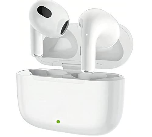 [Apple MFi Certified] AirPods Wireless Earbuds, Bluetooth Headphones with Touch Control, Noise Cancelling, Built-in Microphone with Charging case for iPhone/Samsung/Android