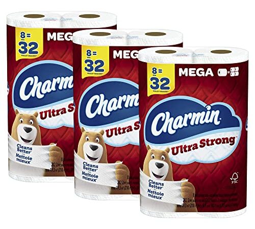 Charmin Toilet Paper, Ultra Strong, 24 Mega Rolls = 96 Regular Rolls, 242 Sheets Per Roll