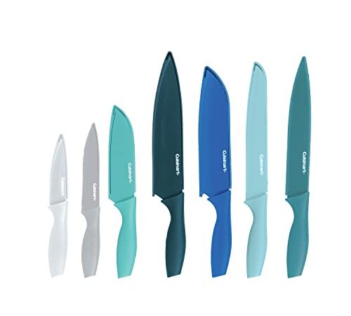 Cuisinart 14-piece Non-stick Ceramic Coated, Stainless Steel Cutlery Set with Matching Blade Guards (ca-14amc), Amazon Exclusive
