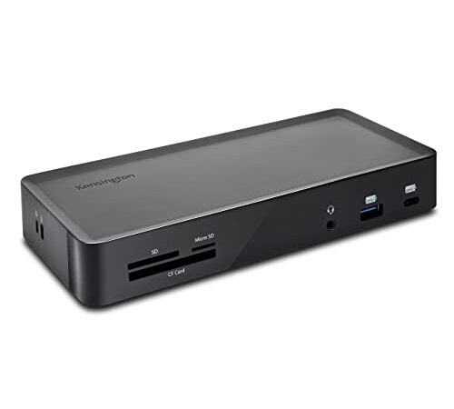Kensington SD4900P Triple 4k Display Docking Station for Windows, MacBooks and Surface - 60W PD; USB-C, Thunderbolt 3/4 & USB-A (K36800NA)