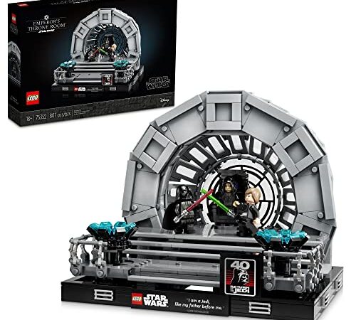 LEGO Star Wars Emperor’s Throne Room Diorama 75352 Building Set for Adults, May The 4th Classic Star Wars Collectible for Display with Darth Vader Minifigure, Fun Birthday Gift for Men and Women