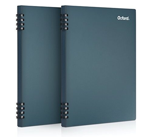 Oxford Stone Paper Notebook, 5-1/2" x 8-1/2", Blue Cover, 60 Sheets, 2 Pack (161641)