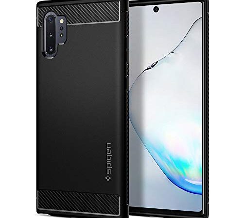 Spigen Rugged Armor Works with Samsung Galaxy Note 10 Plus Case - Matte Black