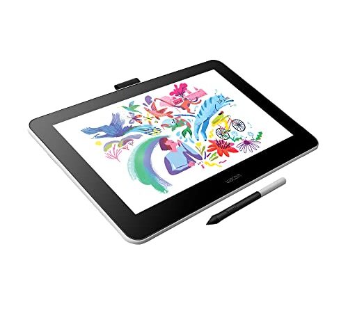 Wacom One Digital Drawing Tablet with Screen, 13.3 Inch Graphics Display for Art and Animation Beginners (DTC133W0A)